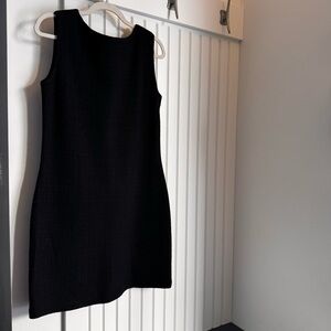 St. John Collection Vintage High Neck Shimmer Slub Knit Sheath Dress EUC SZ 10